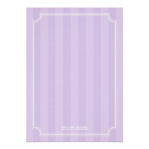 Striped Baptism Invitation (Lavender)