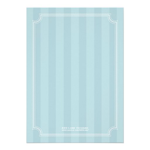 Striped Baptism Invitation (Pale Blue)