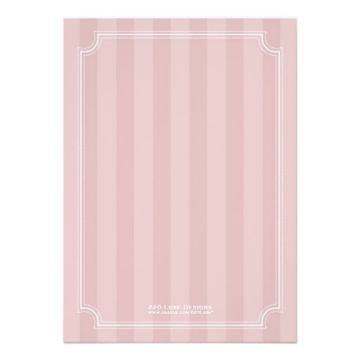 Striped Baptism Invitation (Pale Pink)