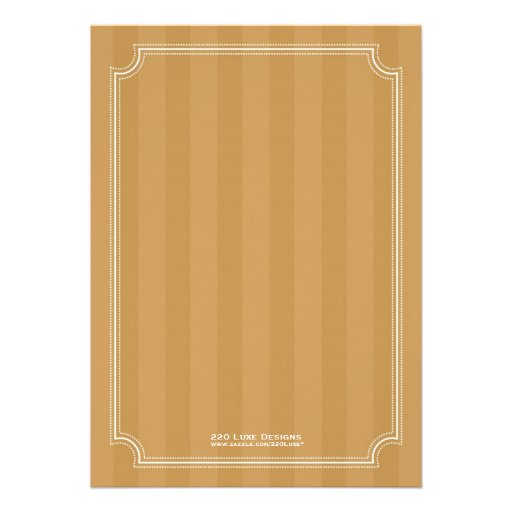 Striped Baptism Invitation (Pumpkin)