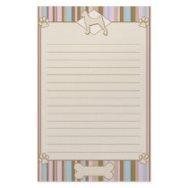 Striped Basenji Stationery