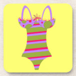 Striped Bathing Suit Beverage Coasters Striped Bathing Suit Beverage Coasters