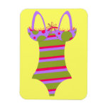 Striped Bathing Suit Magnet Striped Bathing Suit Magnet