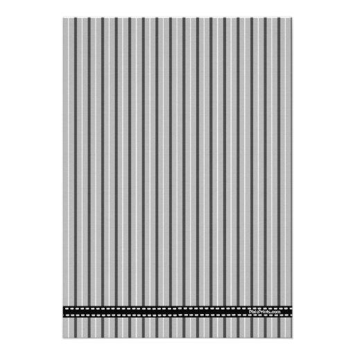 Striped Black & White Cross Invitation