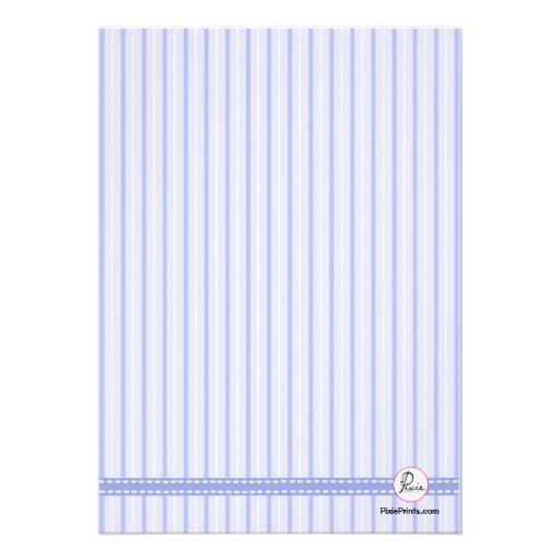 Striped Blue Cross Invitation.