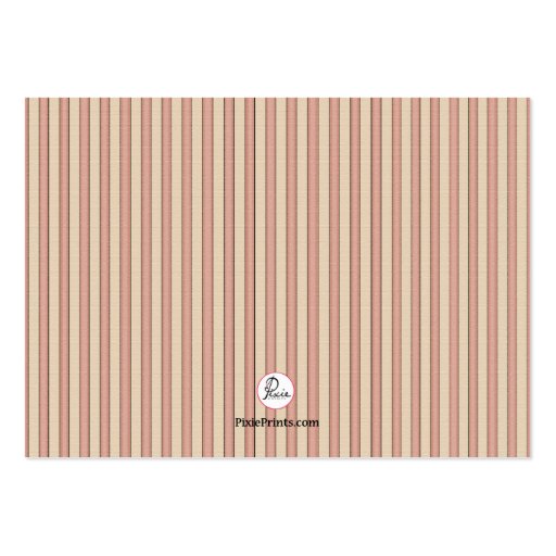 Striped Book Insert Business Card Templates (back side)