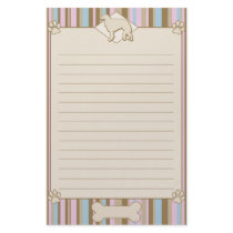 Striped Borzoi Stationery