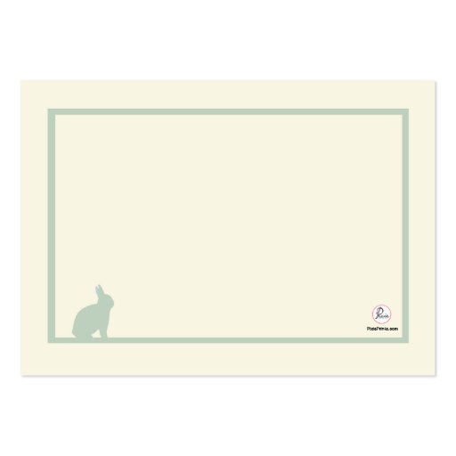 Striped Bunny Baby Shower Book Poem - Insert Card Business Card (back side)