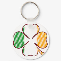 STRIPED CLOVER KEYCHAIN