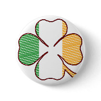 STRIPED CLOVER PIN buttons