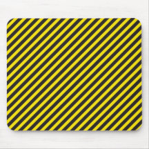 Striped Construction - Yellow & Black Diagonal Mousepads