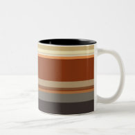 Striped Contemporary Two-Tone Coffee Mug