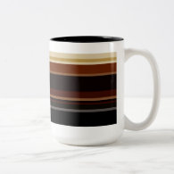 Striped Contemporary Two-Tone Coffee Mug