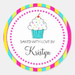Striped Cupcake labels, From the Kitchen Of... Sticker