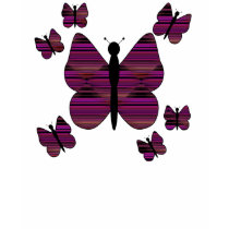 Striped Diamond 01 Butterflies Shirt