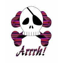 Striped Diamond 10 Arrrh Pirate Skull Shirt