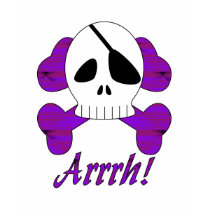 Striped Diamond 16 Arrrh Pirate Skull Shirt
