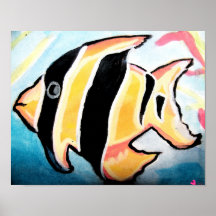 Striped Fish Posters