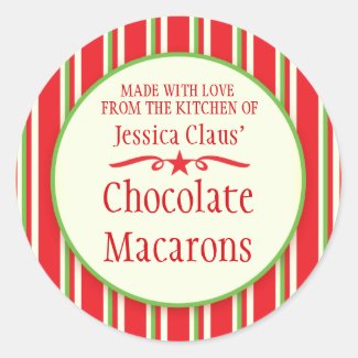 Striped macarons stickers