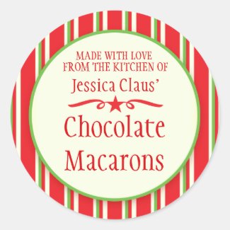 Striped macarons stickers