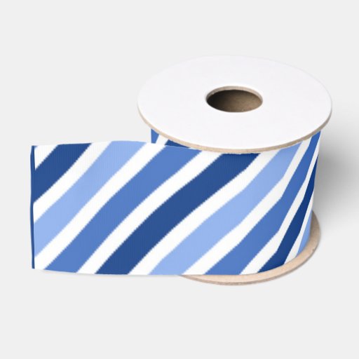 Striped Grosgrain RibbonBlue And White Stripes Grosgrain Ribbon Zazzle