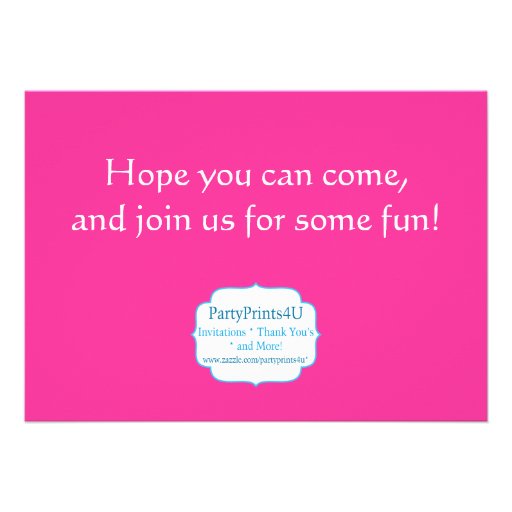 Striped Gymnast Birthday Party Invitation
