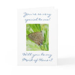 Striped Hairstreak Maid-of-Honor Request Card