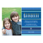 Striped Hanukkah Candle Card