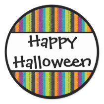 Striped Happy Halloween stickers by mariannegilliand Striped Happy Halloween stickers