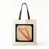 Striped Heart TTV Tote Bag