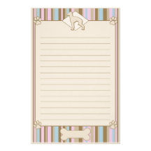 Striped Italian Greyhound Stationery