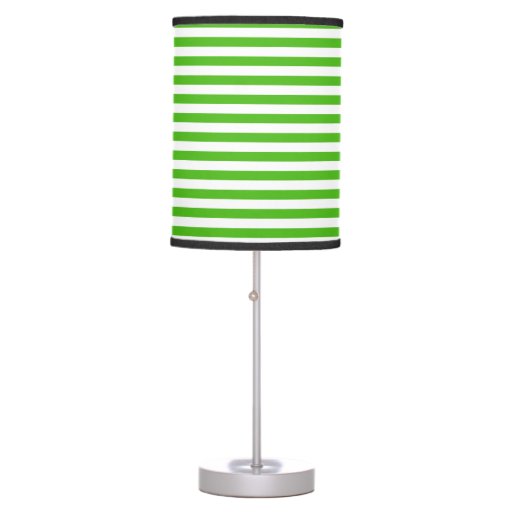 Striped Kelly Green Table Lamp Zazzle