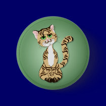 Striped Kitty Kat Buttons buttons
