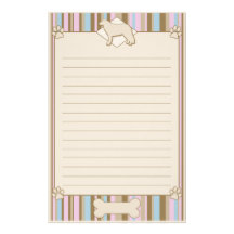Striped Kuvasz Stationery