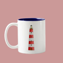 Striped Lighthouse mugs