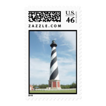 Striped Lighthouse Postage Stamp