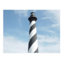 Striped Lighthouse Postcard postcards