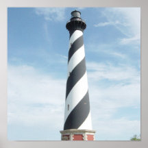 Striped Lighthouse Poster