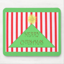Striped Merry Christmas Tree mousepads by JuJuGarden Striped Merry Christmas Tree mousepads