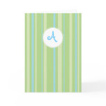 Striped Monogram - Blue & Green cards