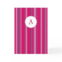 Striped Monogram - Fuschia & Purple cards