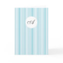 Striped Monogram - Shades of Blue cards by awahl_designs Striped Monogram - Shades of Blue cards