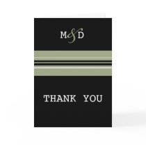 Striped Monogram Thank You cards