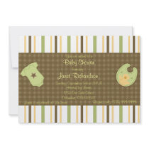 Striped Onesie Baby Shower Invitation