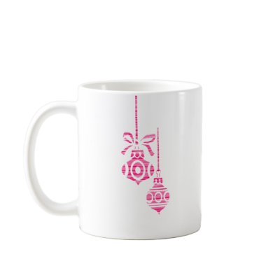 Striped Ornaments - Coffee Cup Coffee Mug by thehollyleaf