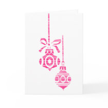 Striped Ornaments - Greeting Card