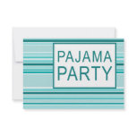 striped pajama party personalized announcements