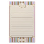 Striped Pembroke Welsh Corgi Stationery