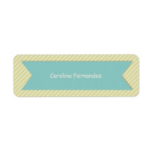 Striped Personalized Name Tag Labels