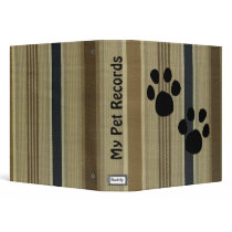 Striped pet records binder by DizzyDebbie Striped pet records binder